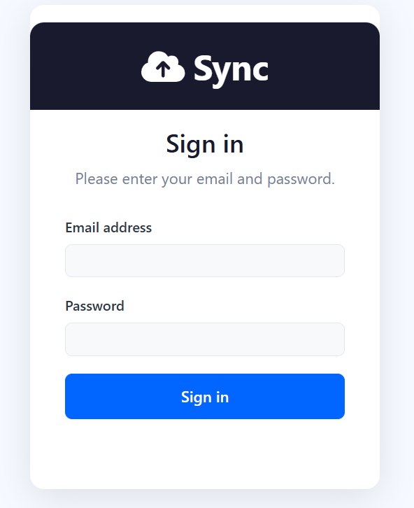 sync login account